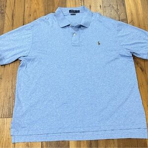 Polo by Ralph Lauren Men's Sky Blue Polo Shirt In Big & Tall